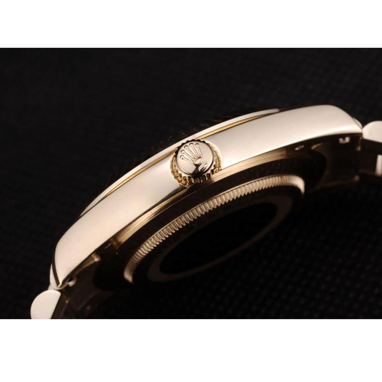 Aaa fake watches Dial 41980 Stainless Patterned Rolex Steel Strap DayDate Gold Black 1028